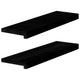 Vidaxl vensterbanken 2 st 70x20x2 cm massief eikenhout bruin-zwart