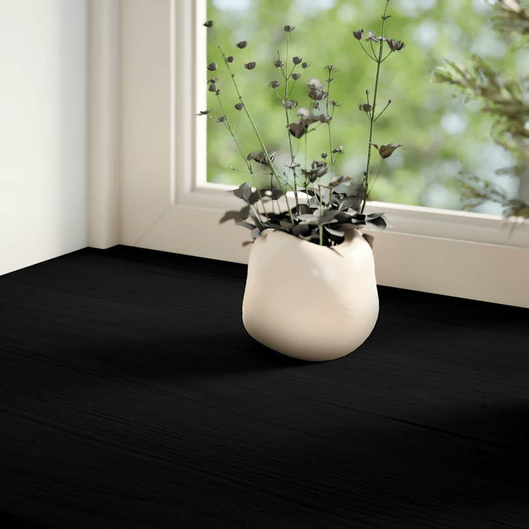 Vidaxl vensterbanken 2 st 90x30x2 cm massief eikenhout bruin-zwart