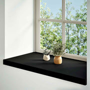 Vidaxl vensterbanken 2 st 80x40x2 cm massief eikenhout bruin-zwart - afbeelding 2