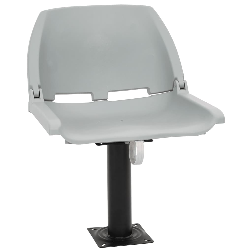 Vidaxl 2-delige bootstoelenset inklapbaar 48x51x41 cm grijs