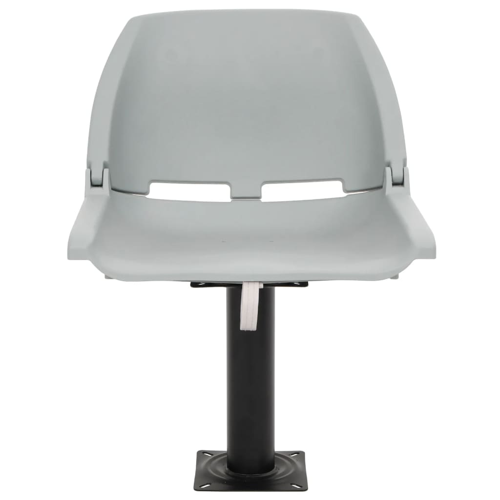 Vidaxl 2-delige bootstoelenset inklapbaar 48x51x41 cm grijs