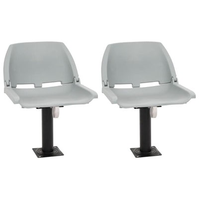 Vidaxl 4-delige bootstoelenset inklapbaar 48x51x41 cm grijs