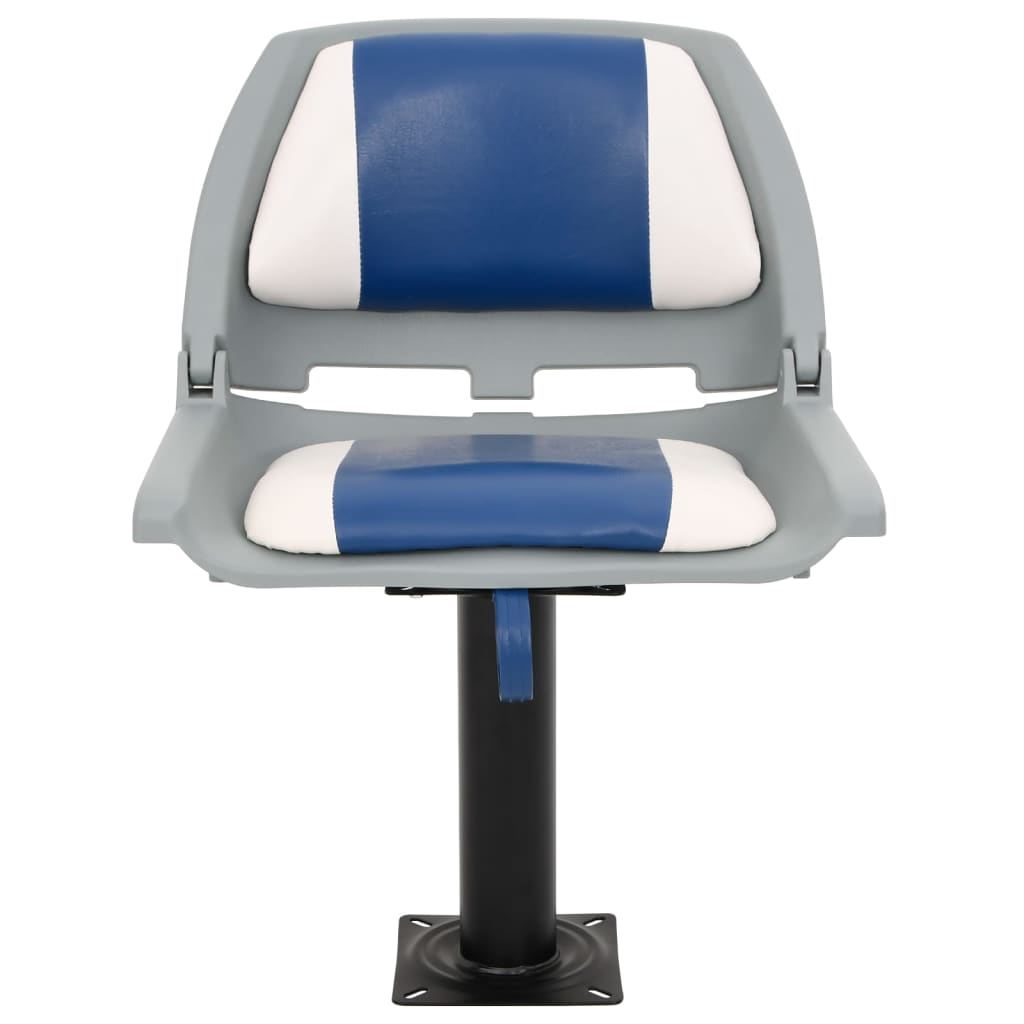 Vidaxl 2-delige bootstoelenset inklapbaar 48x51x41 cm blauw en wit