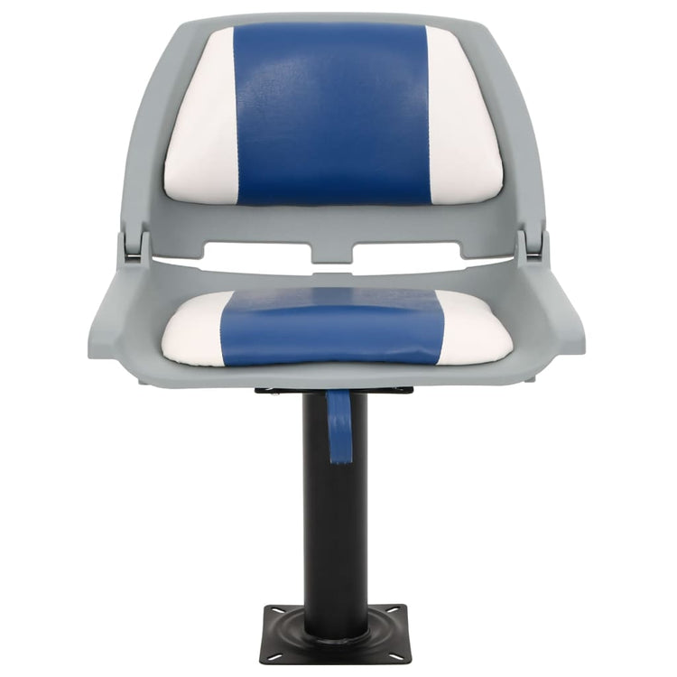 Vidaxl 2-delige bootstoelenset inklapbaar 48x51x41 cm blauw en wit