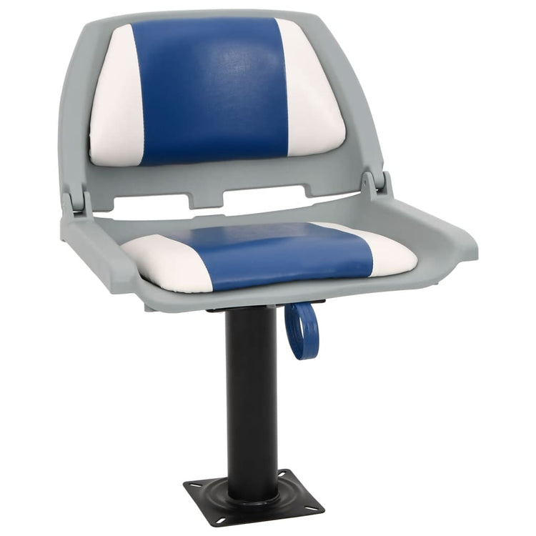 Vidaxl 4-delige bootstoelenset inklapbaar 48x51x41 cm blauw en wit