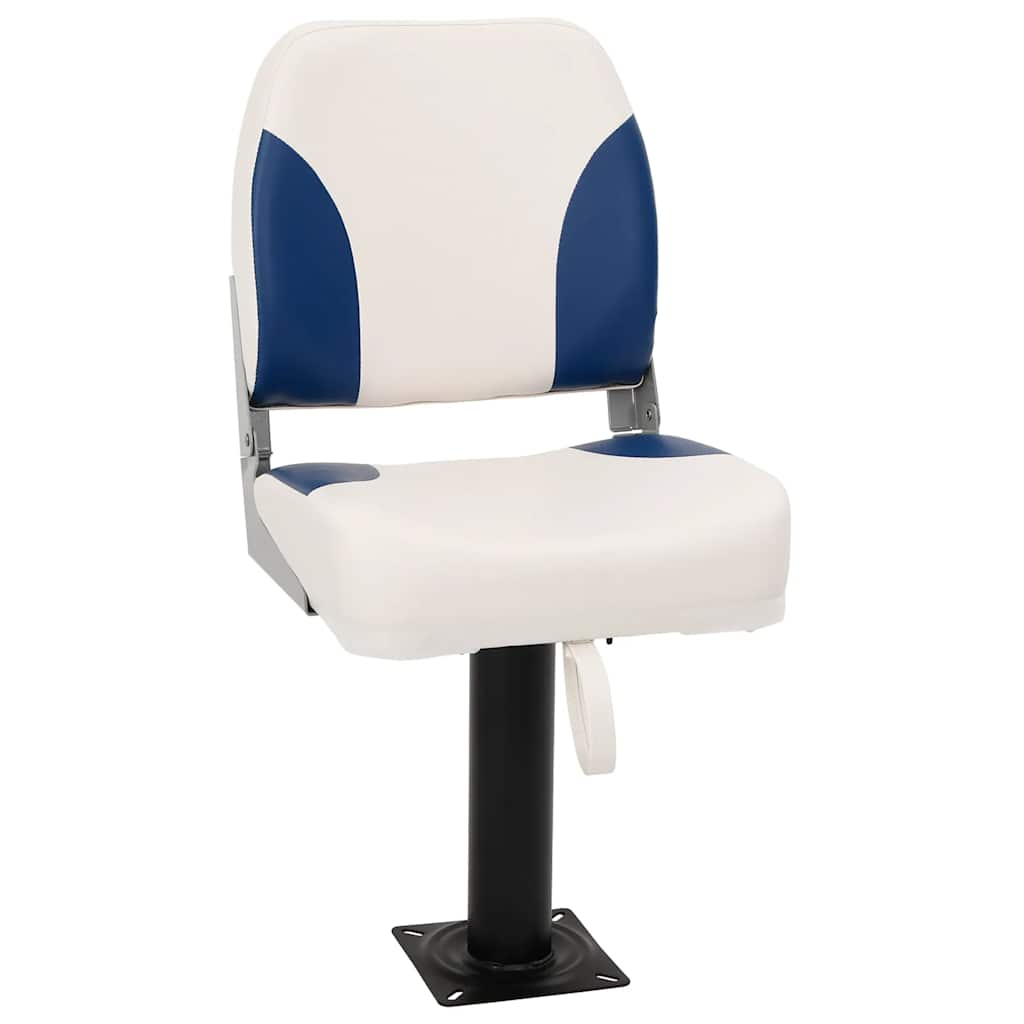 Vidaxl bootstoel 1 set inklapbaar 41x36x48 cm blauw en wit