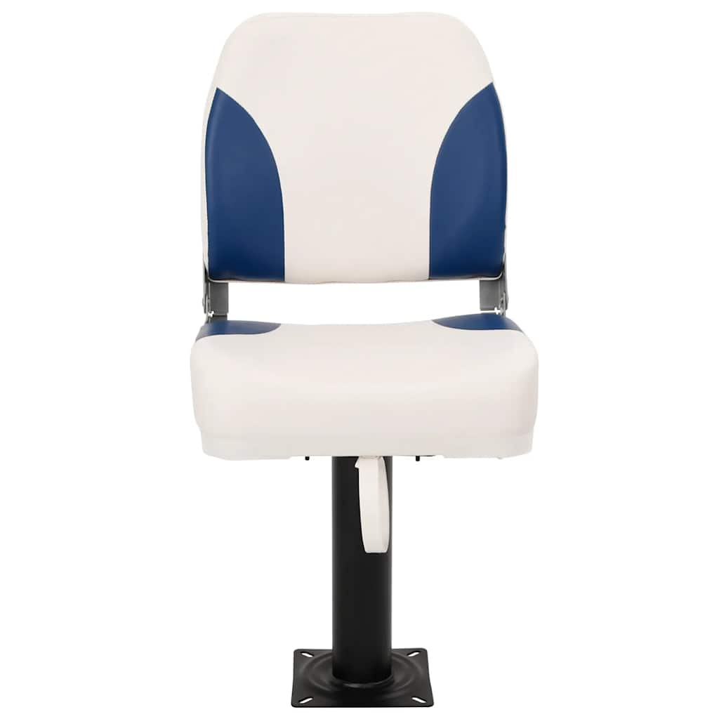 Vidaxl bootstoel 1 set inklapbaar 41x36x48 cm blauw en wit