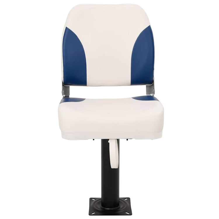 Vidaxl bootstoel 2 set inklapbaar 41x36x48 cm blauw en wit