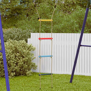 Vidaxl touwladder voor kinderen met 4 sporten meerkleurig - afbeelding 1