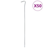 Vidaxl tentharingen 50 st ø7 mm 30 cm gegalvaniseerd staal - afbeelding 1