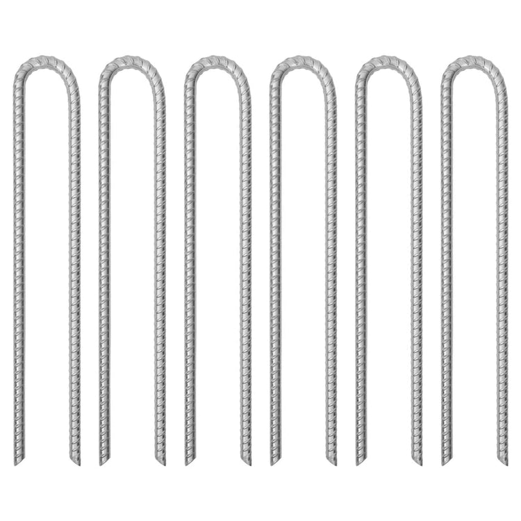 Vidaxl tentharingen 6 st u-vormig ø13 mm 41,5 cm gegalvaniseerd staal