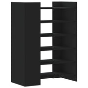 Vidaxl schoenenkast 74,5x37,5x100 cm bewerkt hout zwart - afbeelding 2