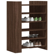 Vidaxl schoenenkast 74,5x37,5x100 cm bewerkt hout bruin eikenkleurig - afbeelding 3