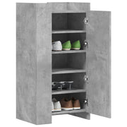 Vidaxl schoenenkast 52x37,5x100 cm bewerkt hout betongrijs - afbeelding 3