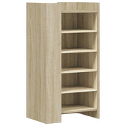 Vidaxl schoenenkast 52x37,5x100 cm bewerkt hout sonoma eikenkleurig - afbeelding 2