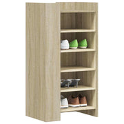 Vidaxl schoenenkast 52x37,5x100 cm bewerkt hout sonoma eikenkleurig - afbeelding 1