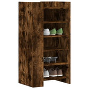 Vidaxl schoenenkast 52x37,5x100 cm bewerkt hout gerookt eikenkleurig - afbeelding 1