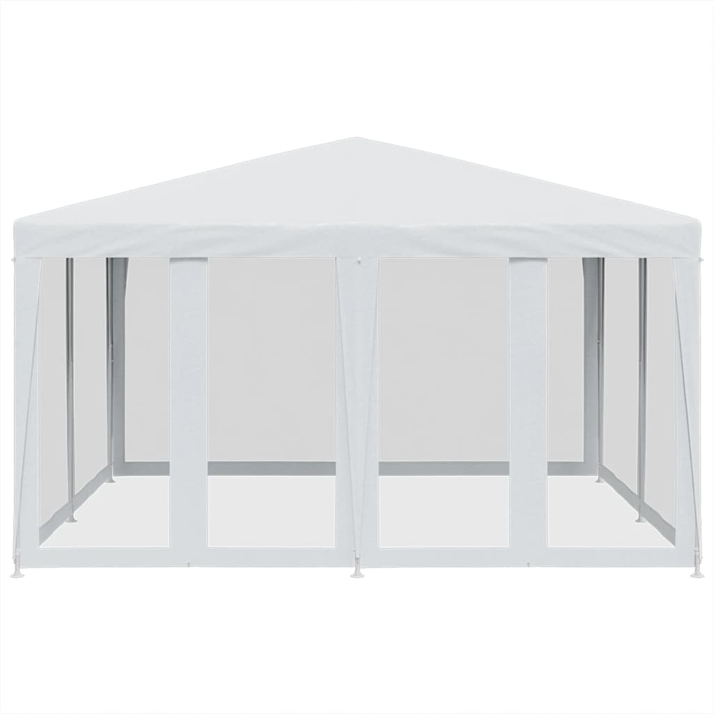 Vidaxl partytent met 8 mesh zijwanden 4x4 m hdpe wit