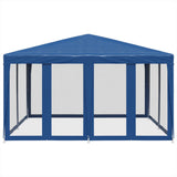 Vidaxl partytent met 8 mesh zijwanden 4x4 m hdpe blauw - afbeelding 3