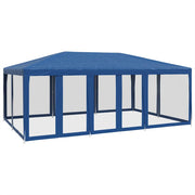 Vidaxl partytent met 10 mesh zijwanden 6x4 m hdpe blauw - afbeelding 2