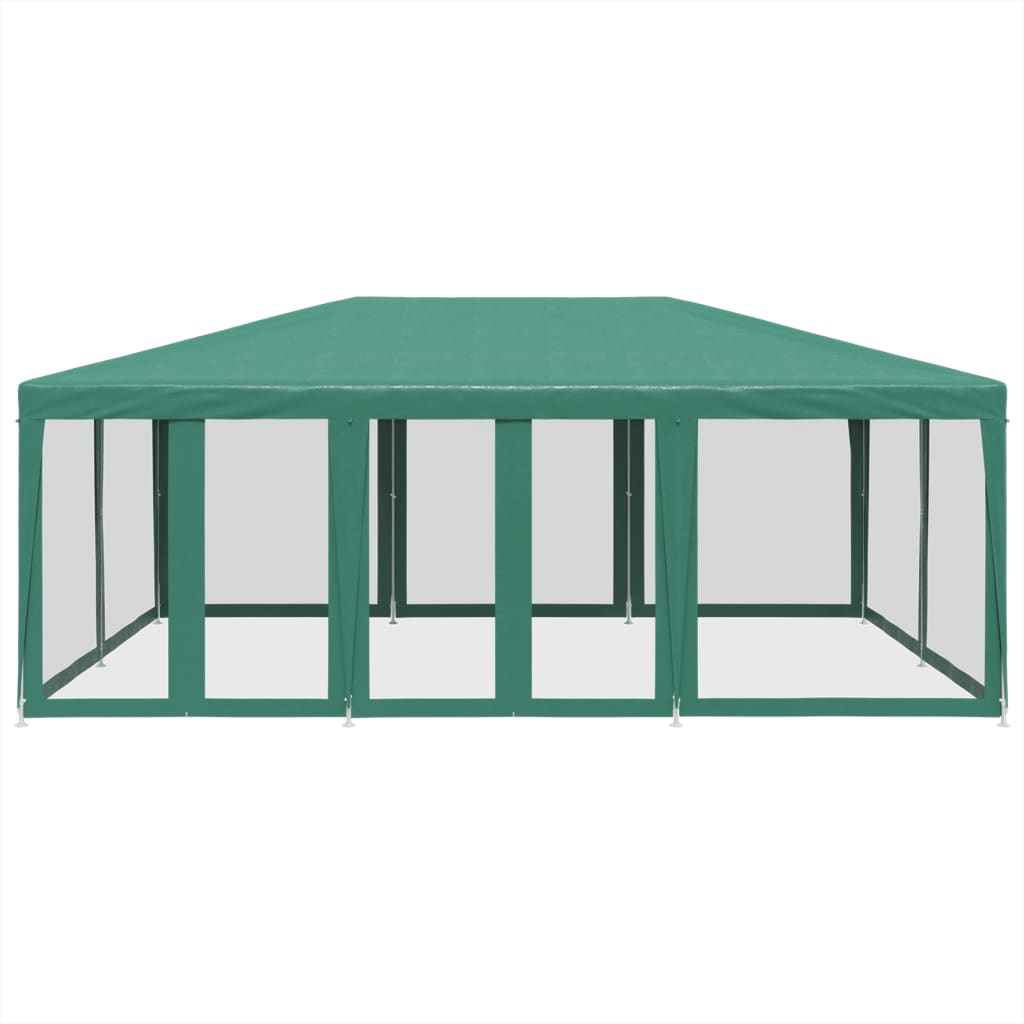 Vidaxl partytent met 10 mesh zijwanden 6x4 m hdpe groen