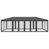 Vidaxl partytent met 12 mesh zijwanden 8x4 m hdpe antracietkleurig - afbeelding 3