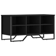 Vidaxl schoenenkast 90x38x45,5 cm bewerkt hout zwart - afbeelding 2