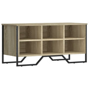 Vidaxl schoenenkast 90x38x45,5 cm bewerkt hout sonoma eikenkleurig - afbeelding 2
