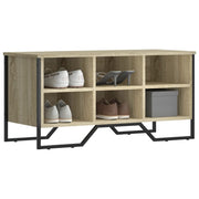 Vidaxl schoenenkast 90x38x45,5 cm bewerkt hout sonoma eikenkleurig - afbeelding 1