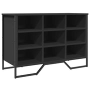 Vidaxl schoenenkast 90x38x61,5 cm bewerkt hout zwart - afbeelding 2