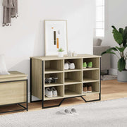 Vidaxl schoenenkast 90x38x61,5 cm bewerkt hout sonoma eikenkleurig - afbeelding 3