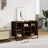 Vidaxl schoenenkast 90x38x61,5 cm bewerkt hout gerookt eikenkleurig