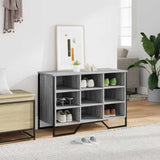 Vidaxl schoenenkast 90x38x61,5 cm bewerkt hout grijs sonoma eikenkleur - afbeelding 3