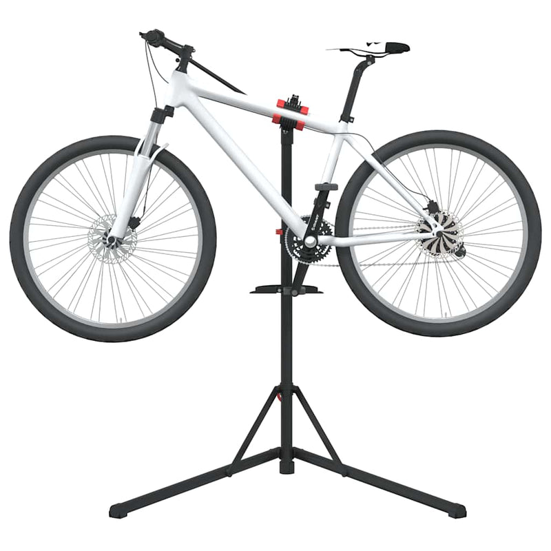 Vidaxl fietsreparatiestandaard inklapbaar 92-152 cm staal rood