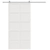 Vidaxl schuifdeur 100x208 cm massief grenenhout wit