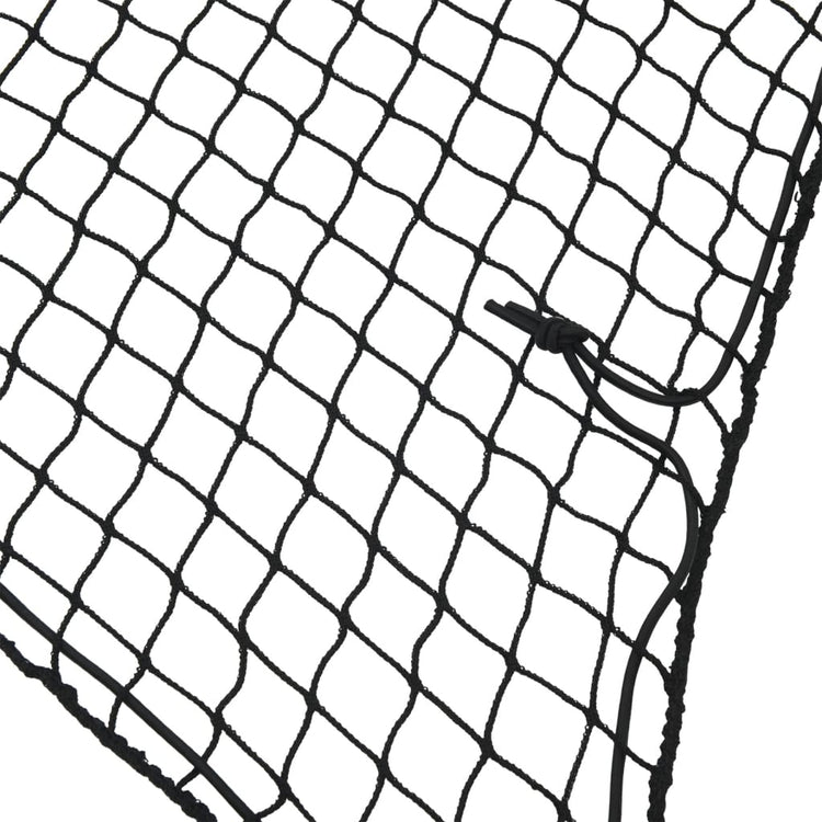 Vidaxl aanhangwagennet elastisch touw 2,2x1,5 m polypropeen zwart