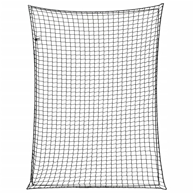 Vidaxl aanhangwagennet elastisch touw 4x3 m polypropeen zwart