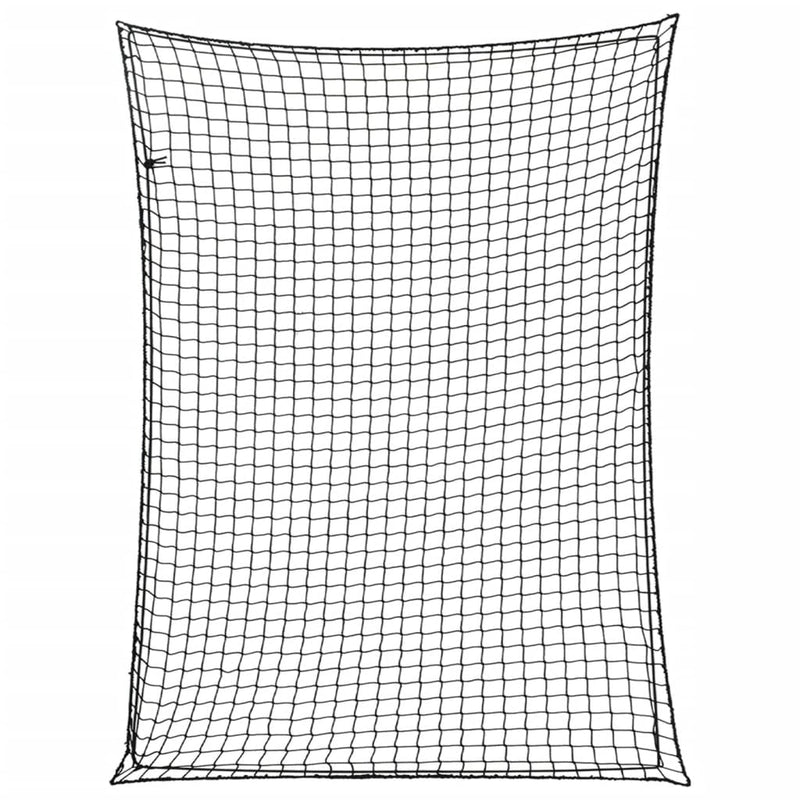 Vidaxl aanhangwagennet elastisch touw 4x3 m polypropeen zwart