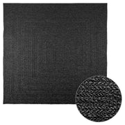 Vidaxl vloerkleed zizur binnen en buiten 200x200cm jute look antraciet - afbeelding 1