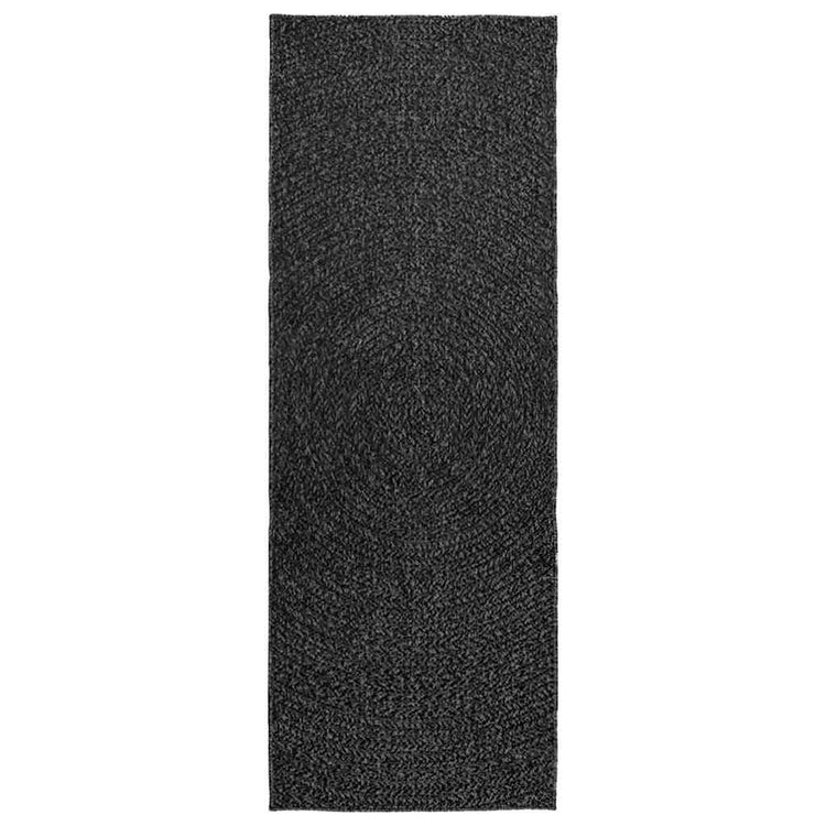 Vidaxl vloerkleed zizur binnen en buiten 80x200 cm jute look antraciet