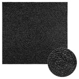 Vidaxl vloerkleed zizur binnen en buiten 120x120cm jute look antraciet - afbeelding 1