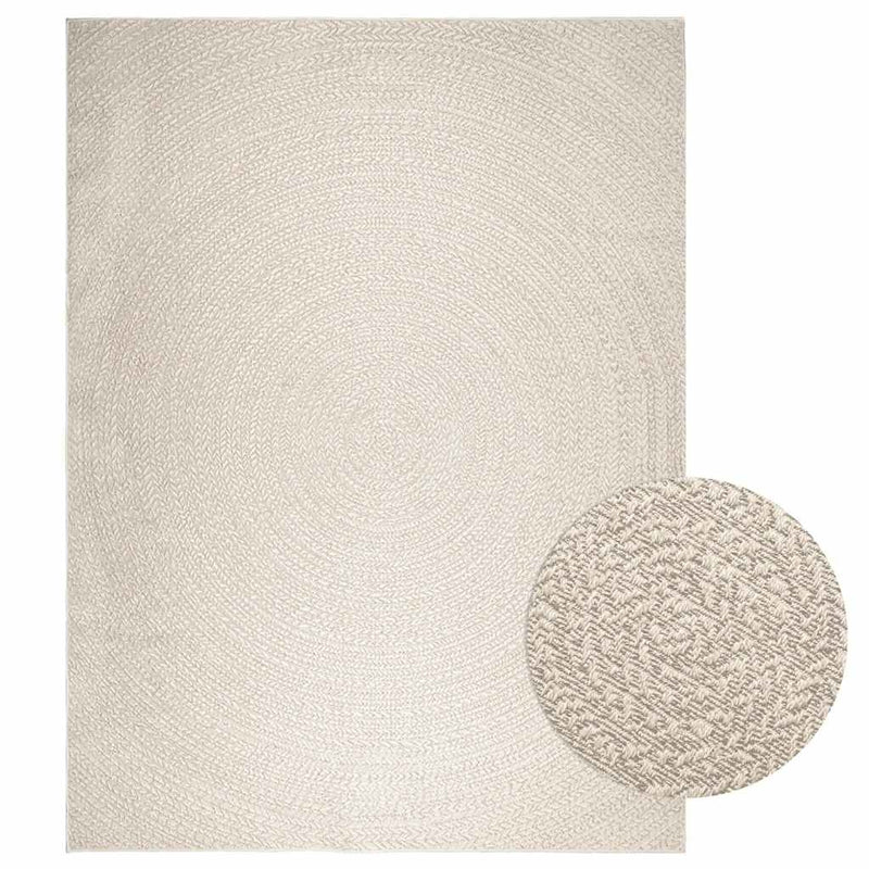 Vidaxl vloerkleed zizur room binnen en buiten 240x340 cm jute look