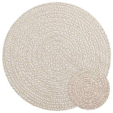 Vidaxl vloerkleed zizur crème binnen en buiten ø 90 cm jute look - afbeelding 1
