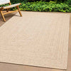 Vidaxl vloerkleed zizur beige binnen en buiten 120x170 cm jute look
