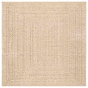 Vidaxl vloerkleed zizur beige binnen en buiten 200x200 cm jute look - afbeelding 2
