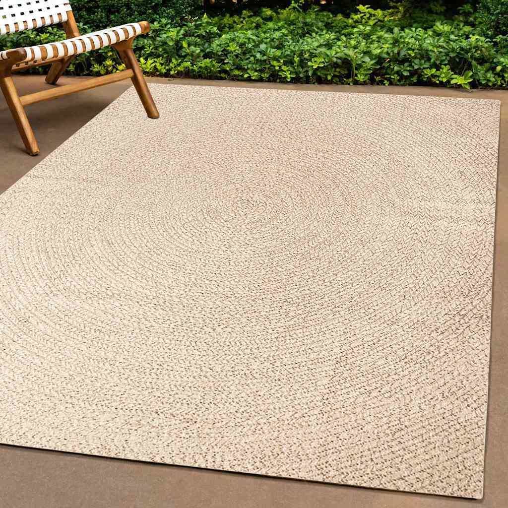Vidaxl vloerkleed zizur beige binnen en buiten 80x150 cm jute look