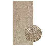 Vidaxl vloerkleed zizur beige binnen en buiten 100x200 cm jute look - afbeelding 1