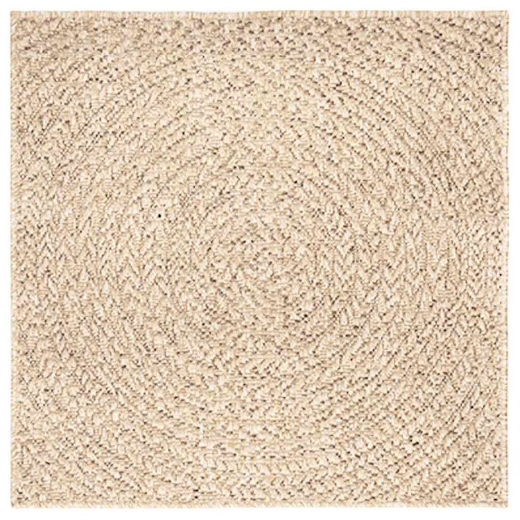 Vidaxl vloerkleed zizur beige binnen en buiten 120x120 cm jute look