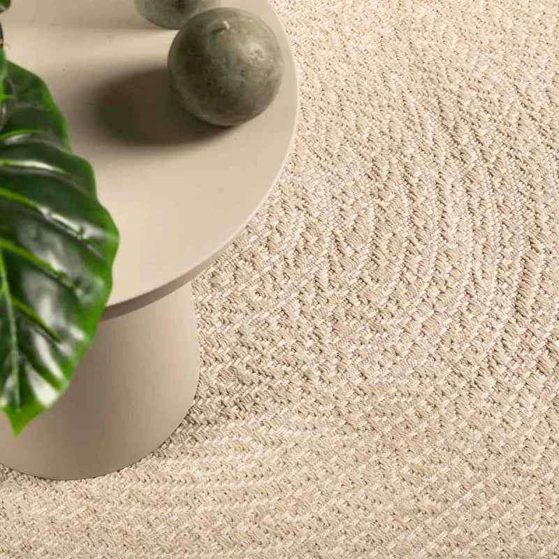 Vidaxl vloerkleed zizur beige binnen en buiten 120x120 cm jute look