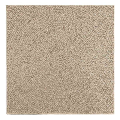 Vidaxl vloerkleed zizur beige binnen en buiten 120x120 cm jute look